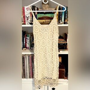 Jack by BB Dakota Ivory Crochet Mini Dress – Size 6 (Small) - Boho, Cottagecore